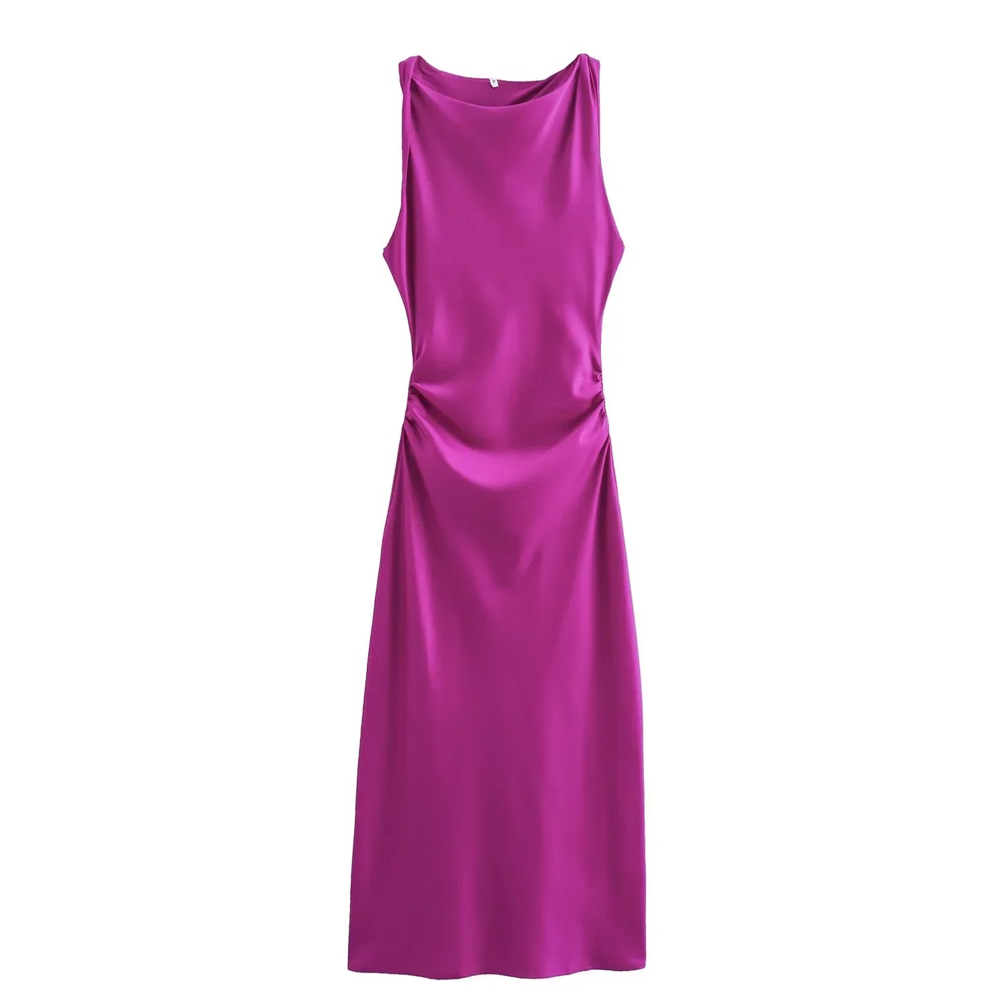 Satin Long Dresses for Women 2025 Summer Slip Midi Dress Woman Sexy Evening Party Dress Sleeveless Female Elegant Dresses
