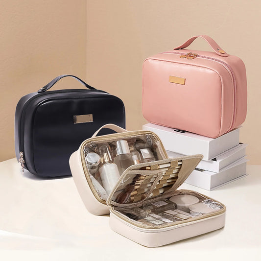 Large Capacity Waterproof Makeup Bag, Portable Comestic Storage Bag, Toiletry Wash Organizer & Purse For Travel