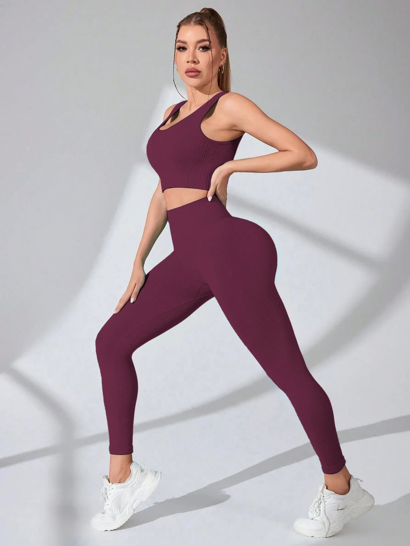 Women's Yoga Ribbed One Piece Tank Tops Rompers Sleeveless Exercise Jumpsuits
